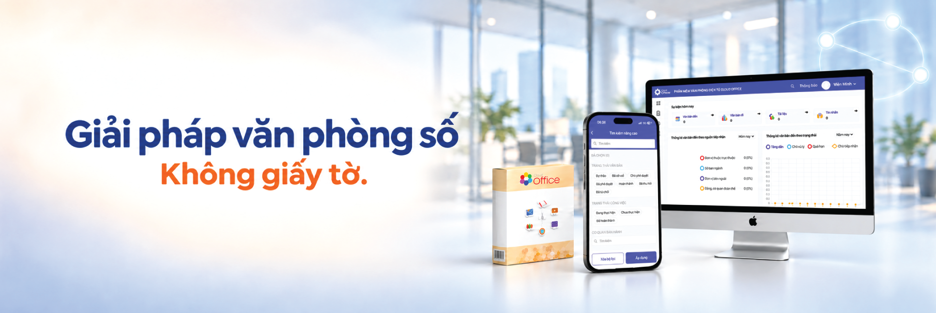Phần mềm cloudoffice quản lý công việc từ xa thông qua các thiết bị smartphone