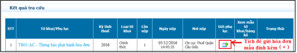 Gửi phụ lục thông báo phát hành hóa đơn điện tử