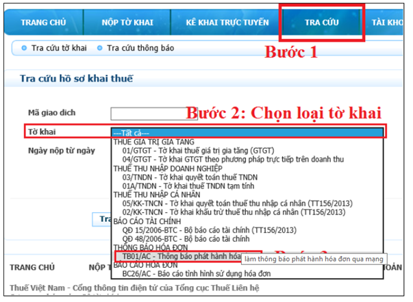 Tra cứu thông tin hóa đơn điện tử